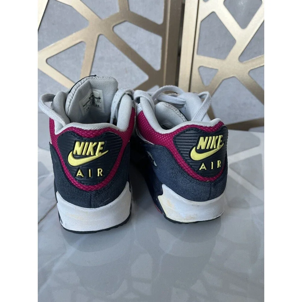 NIKE AIR MAX 90 SPORT FUCHSIA White Women SZ 7 325213-606 Sneakers Shoes - Picture 8 of 12